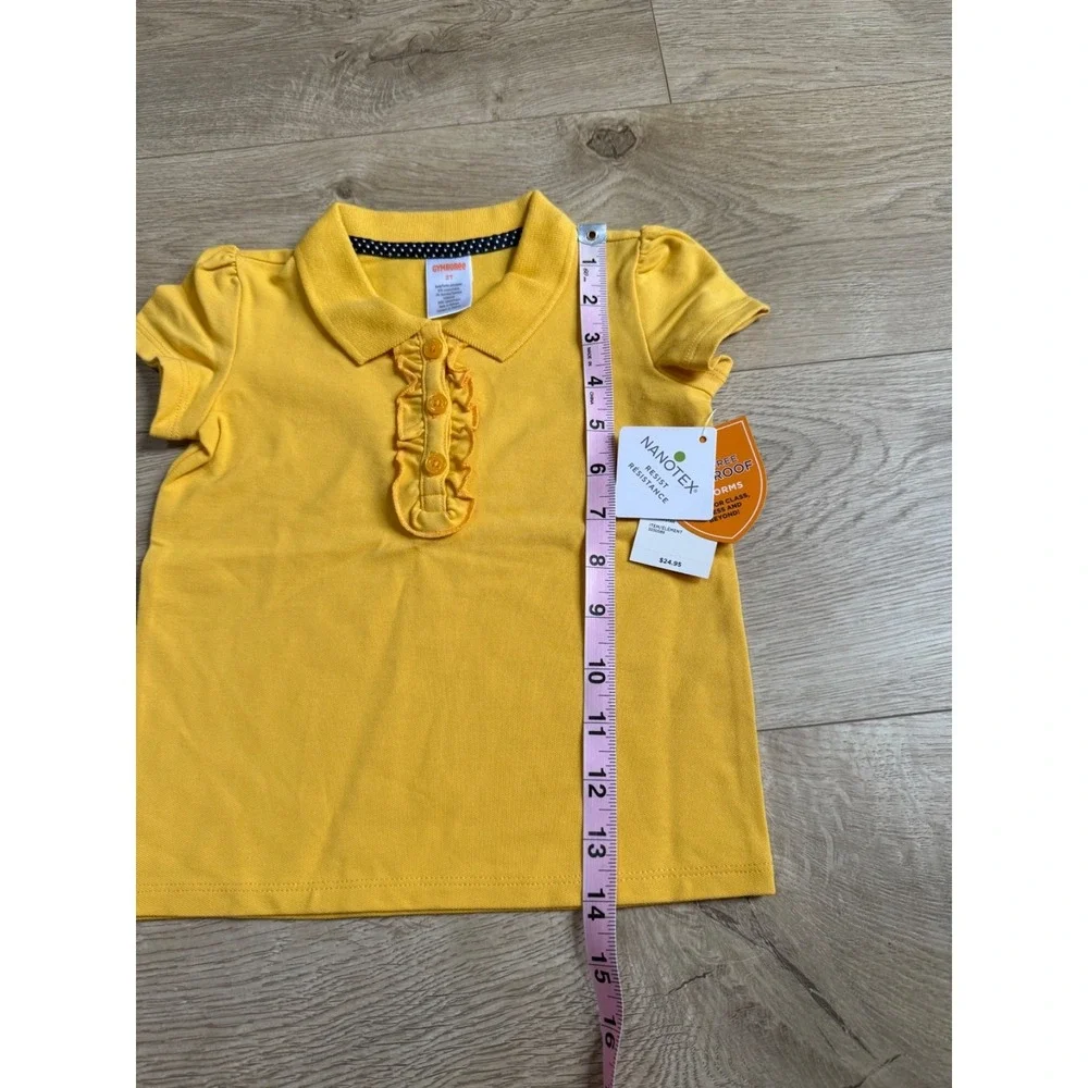 NWT Girls Kids Gymboree playproof uniforms nanotex short sleeve polo size 2T